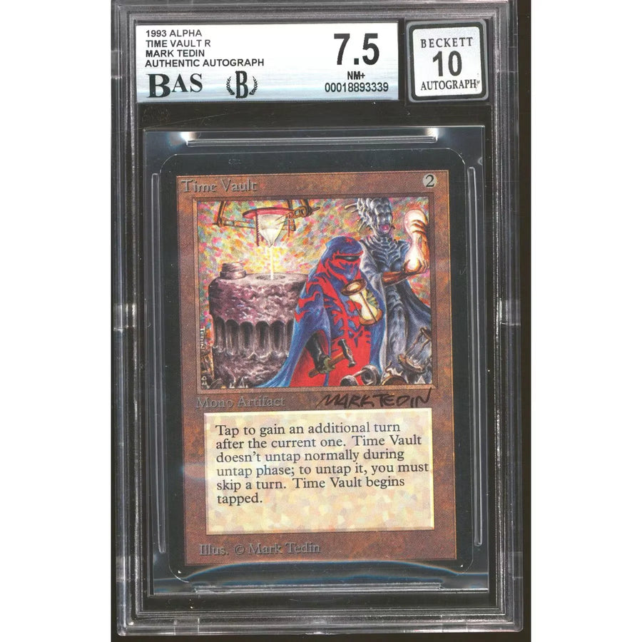Magic the Gathering Alpha Time Vault BGS 7.5 | Mark Tedin Signed