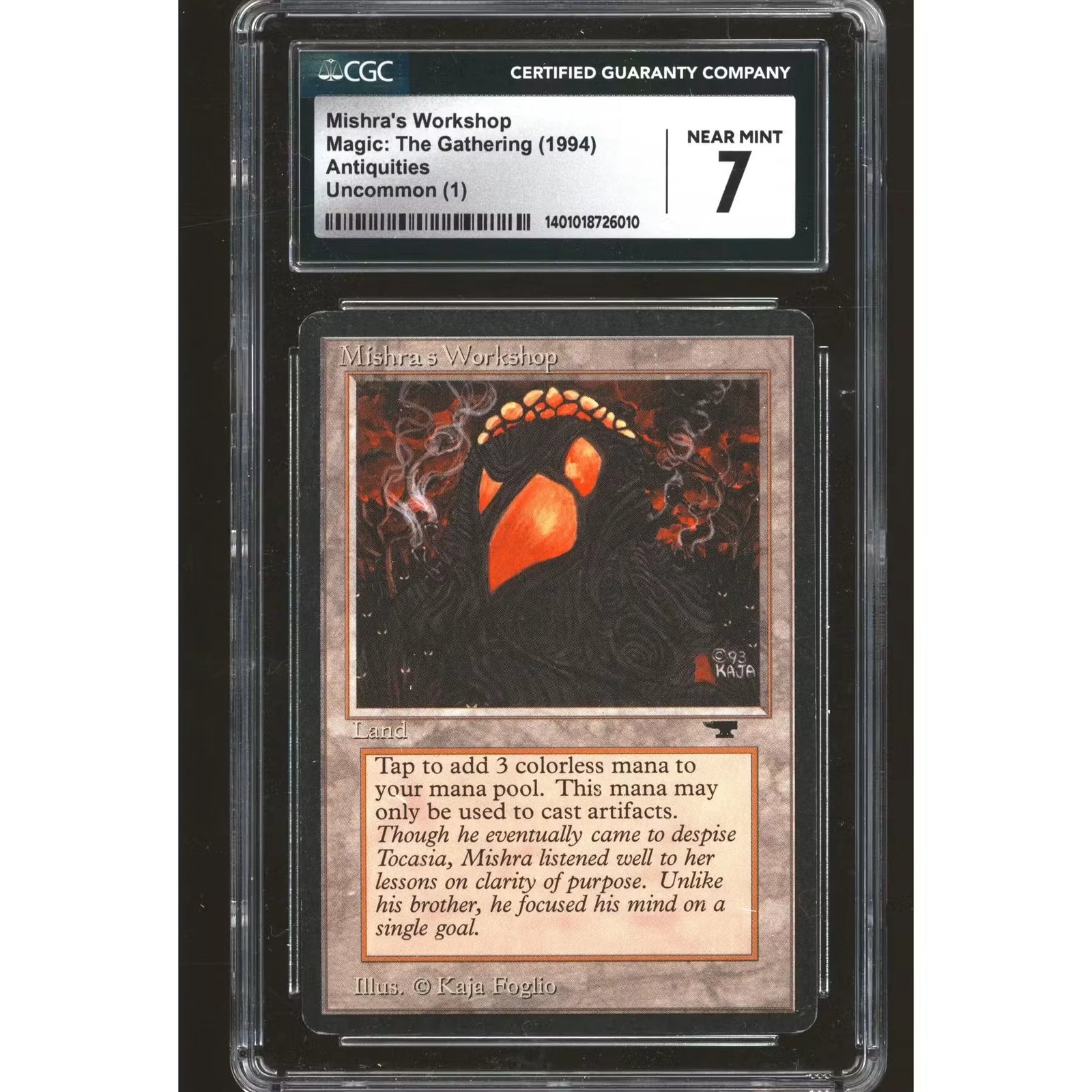 Mishra's Workshop Magic the Gathering Antiquities | CGC 7 LP