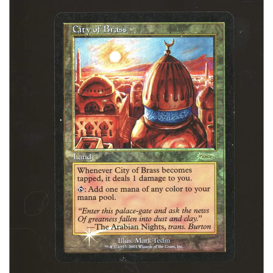 Magic the Gathering City of Brass JSS DCI Promo Foil | Heavily Played
