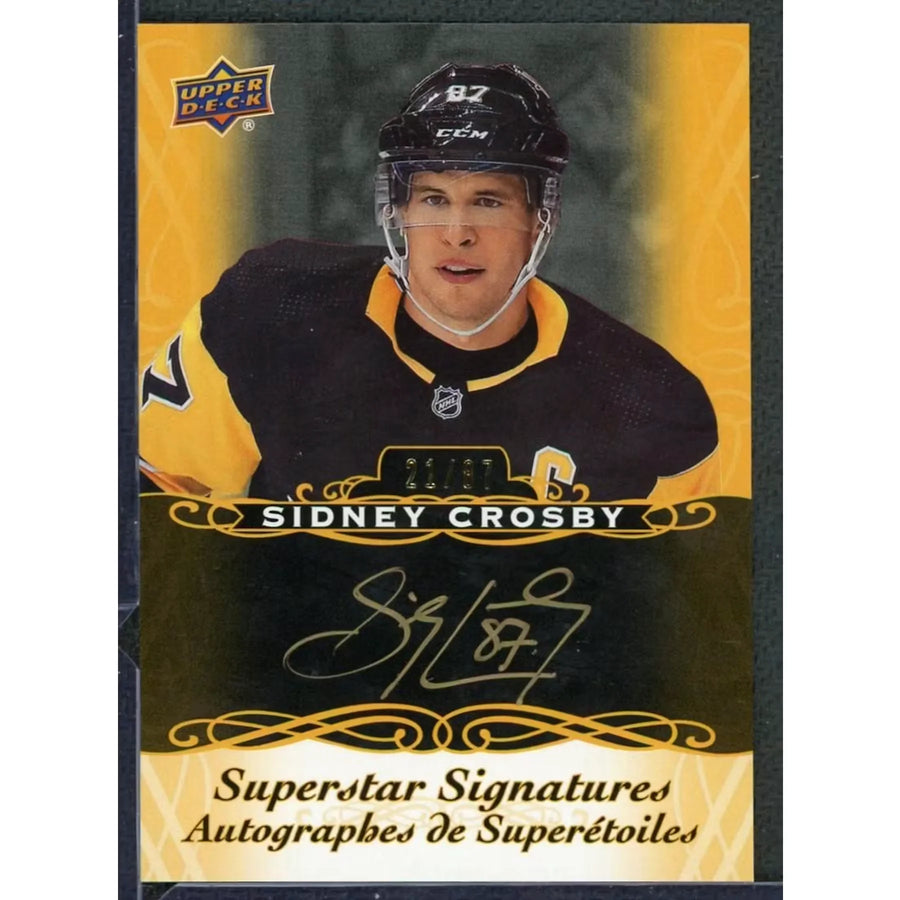 2020-21 Sidney Crosby Signed Tim Hortons Card | Superstar Signatures/87