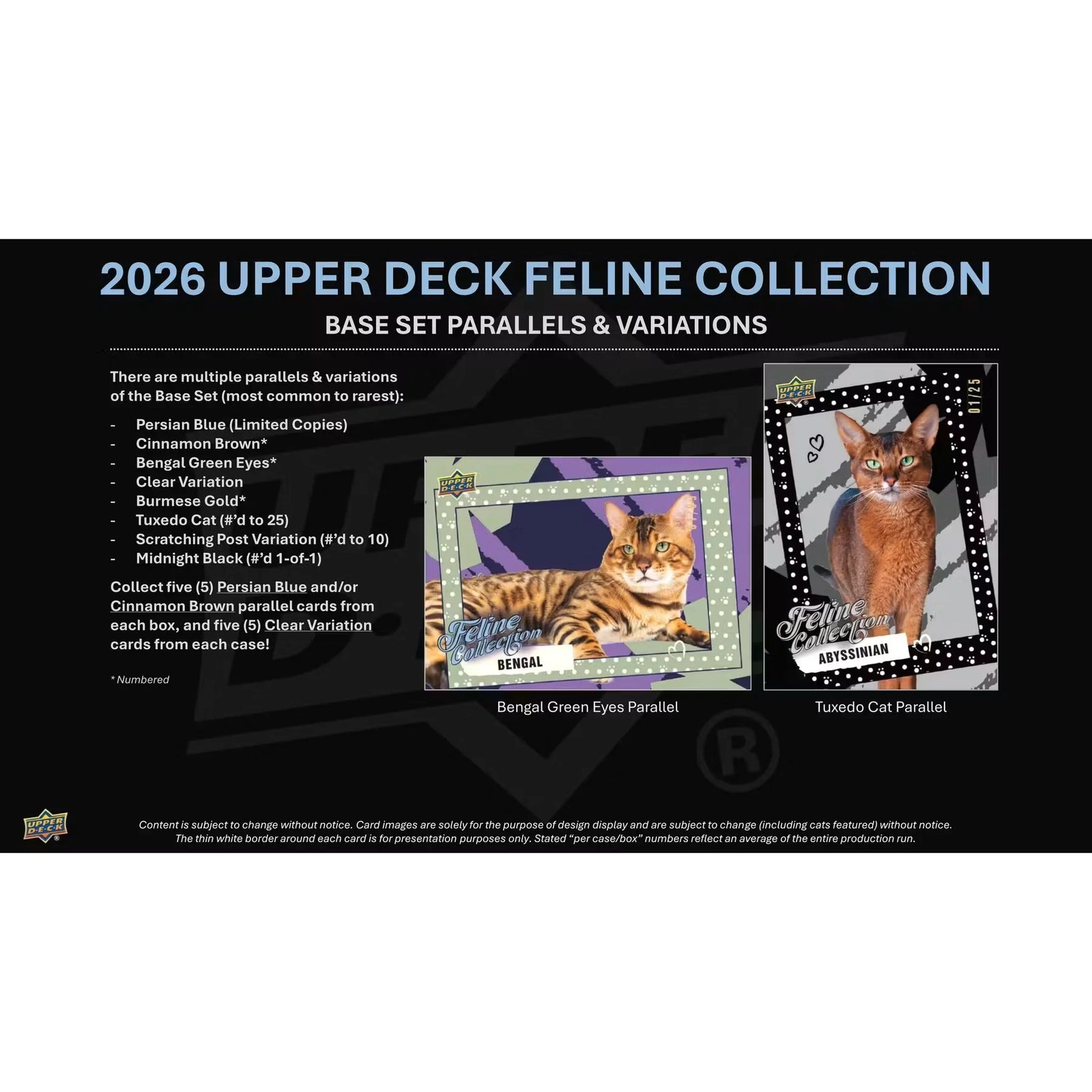 2026 Upper Deck Feline Collection Hobby 10 Box Case Presell