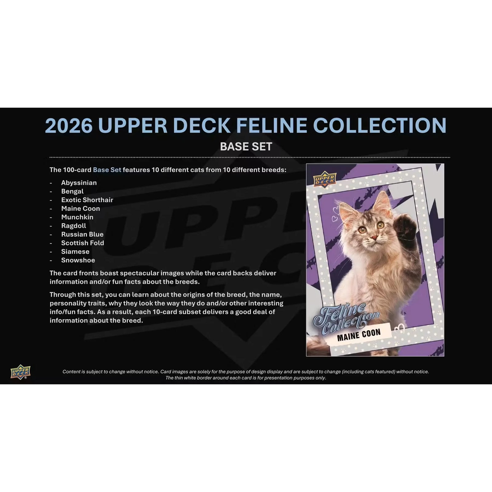 2026 Upper Deck Feline Collection Blaster 20 Box Case Presell