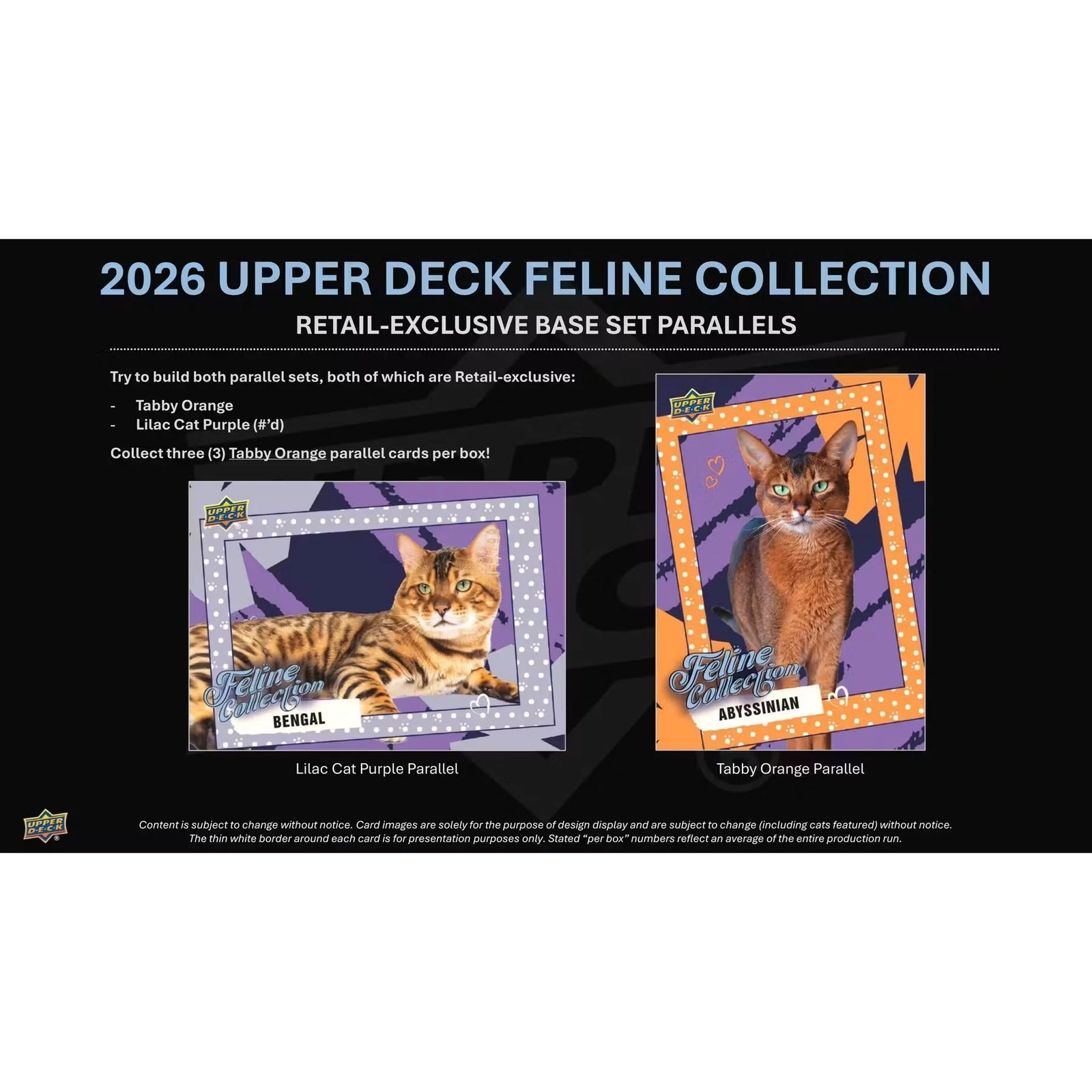 2026 Upper Deck Feline Collection Blaster 20 Box Case Presell