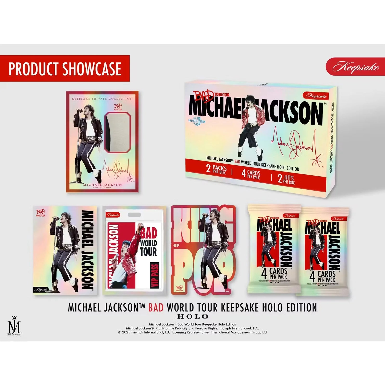 Michael Jackson Bad World Tour Keepsake Holo Edition 10 Box Case Presell