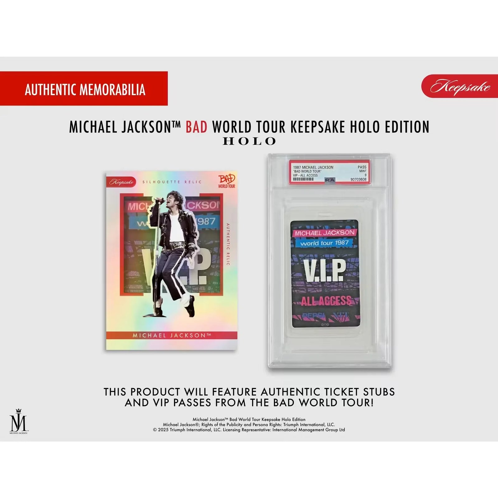 Michael Jackson Bad World Tour Keepsake Holo Edition 10 Box Case Presell