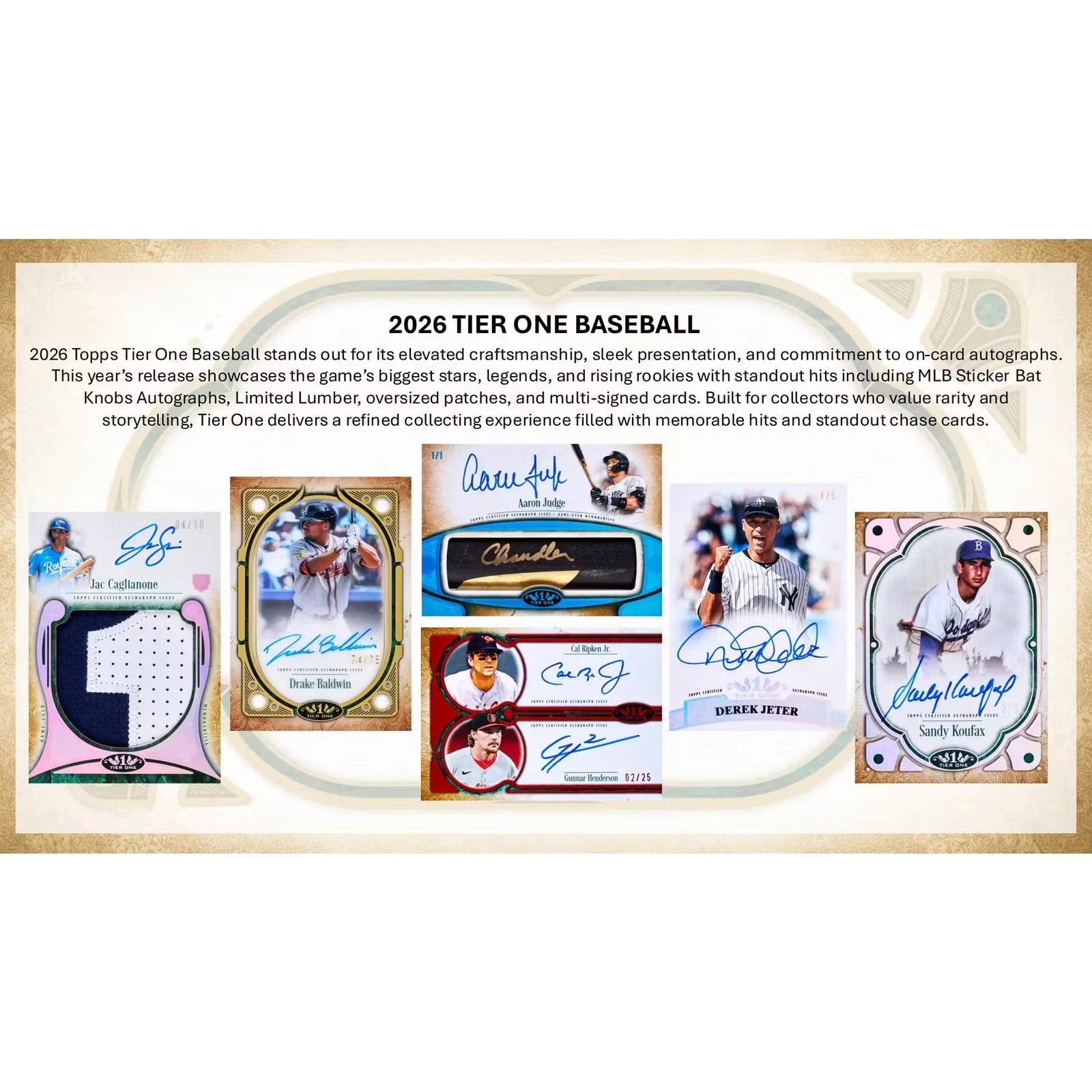2026 Topps Tier One Baseball Hobby Box Presell June 24th Release
