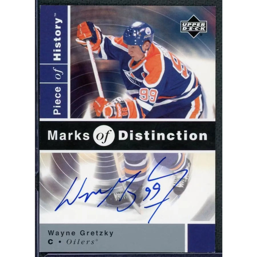Wayne Gretzky Signed 2002-03 Upper Deck Marks of Distinction Card
