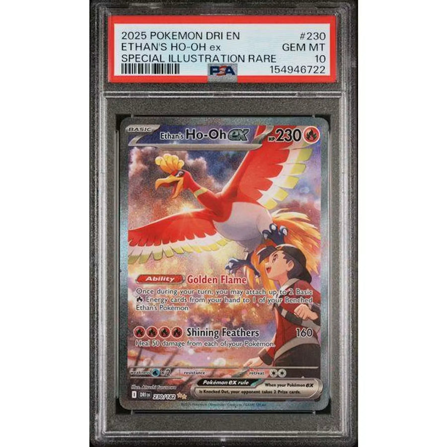 2025 Pokemon Destined Rivals Ethan's Ho-Oh EX SIR #230 | PSA 10