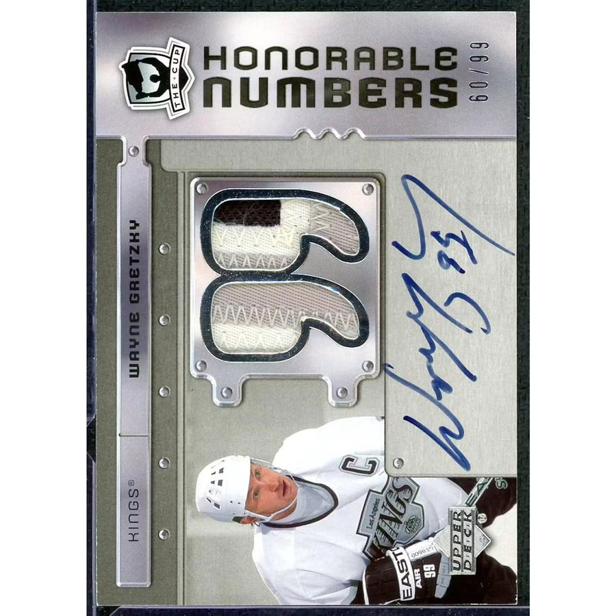 Wayne Gretzky Signed 2006-07 Upper Deck The Cup Card | Honorable Numbers Patch Auto/99