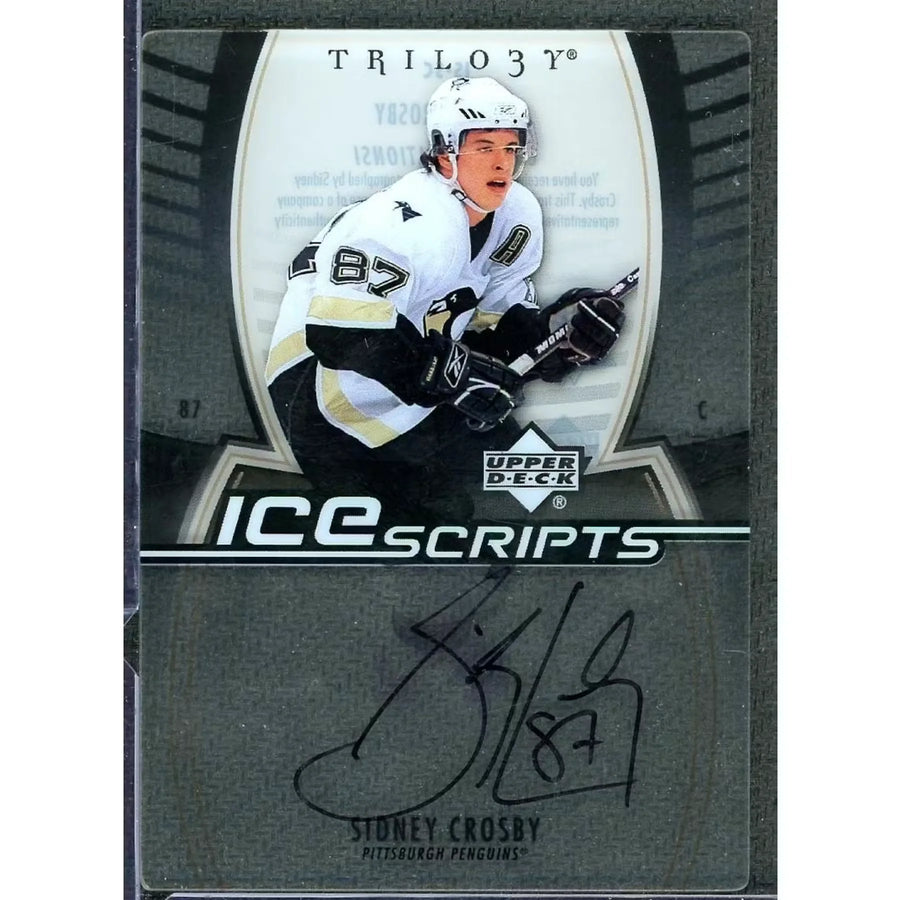 Sidney Crosby Signed 2006-07 Upper Deck Trilogy Ice Scripts Card
