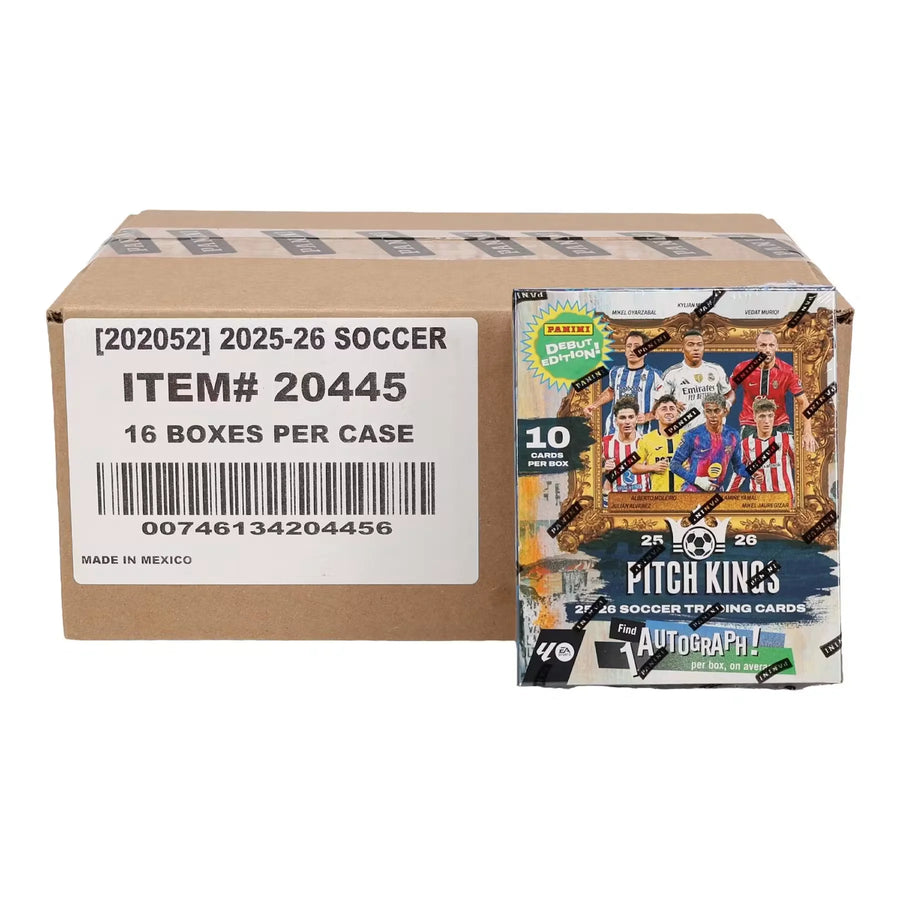 2025-26 Panini Pitch Kings Soccer Hobby International 16-Box Case (Ships Sealed Only)