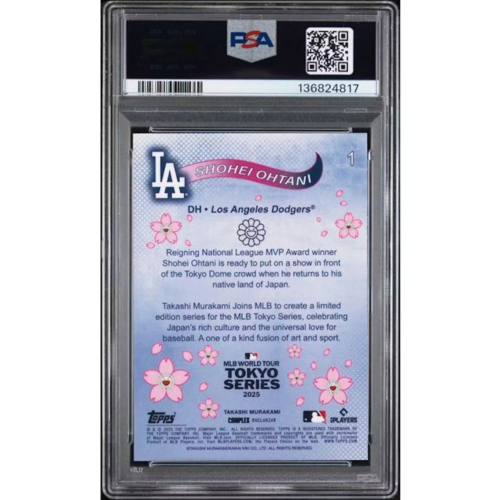 Shohei Ohtani Signed 2025 Topps Tokyo Series Card #1 | PSA 9