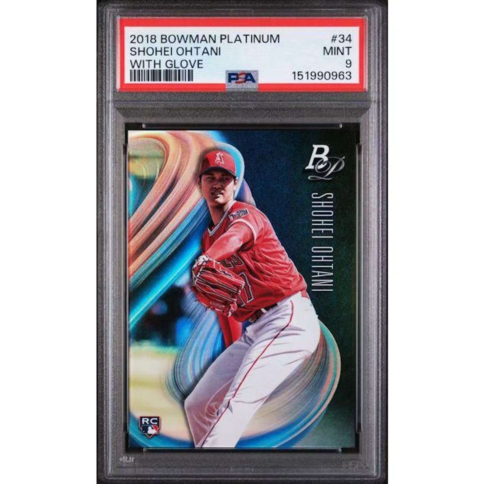 Shohei Ohtani 2018 Bowman Platinum Rookie Card #34 | PSA 9