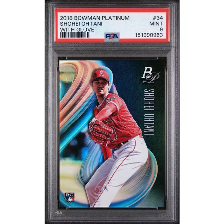 Shohei Ohtani 2018 Bowman Platinum Rookie Card #34 | PSA 9