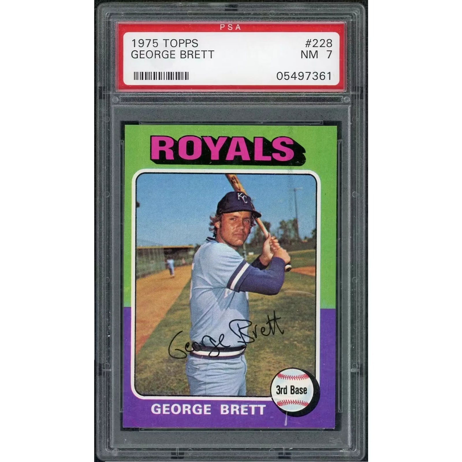 1975 Topps George Brett Rookie Card #228 | PSA 7