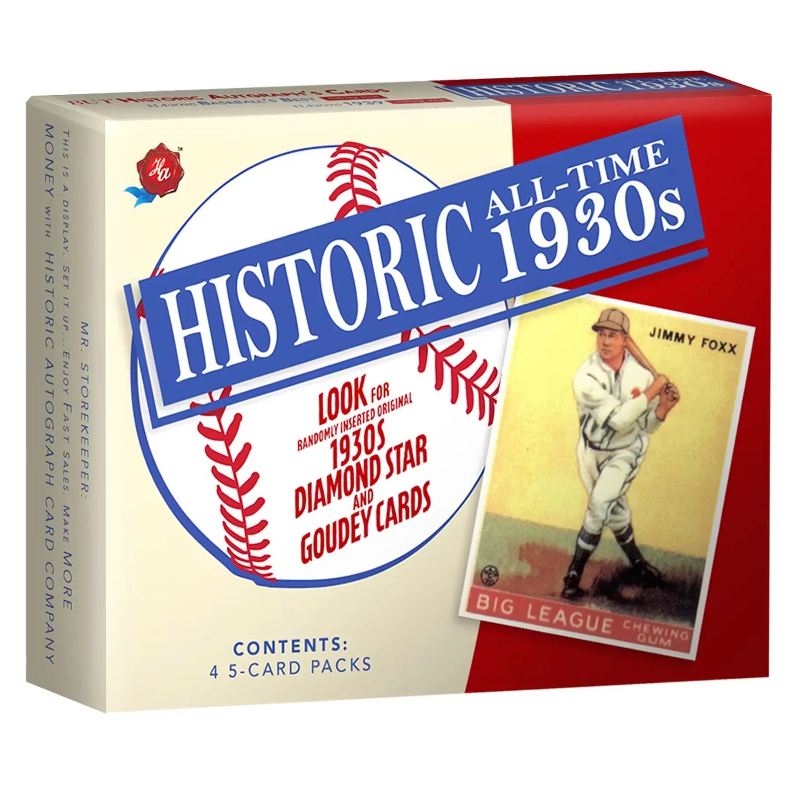 2026 Historic Autographs All-Time 1930s Baseball Hobby Box | Presell (Ships Sealed Only)