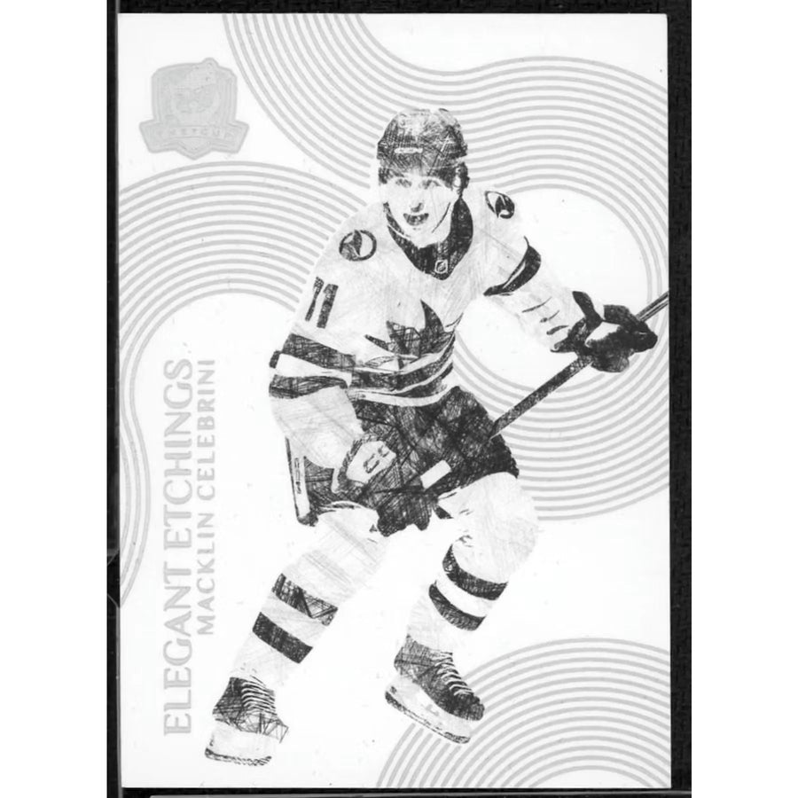Macklin Celebrini 2024-25 Upper Deck Elegant Etchings Rookie Card |/199