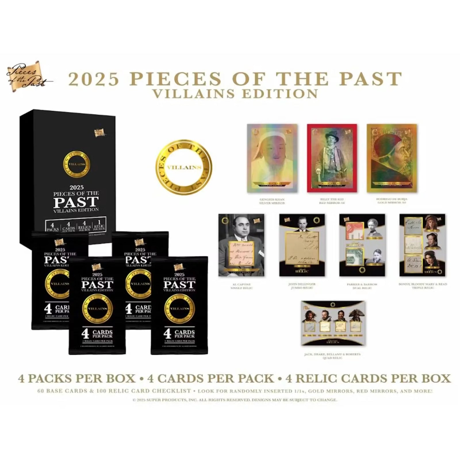 2025 Pieces of the Past Villains Edition Hobby Box (Ships Sealed Only)