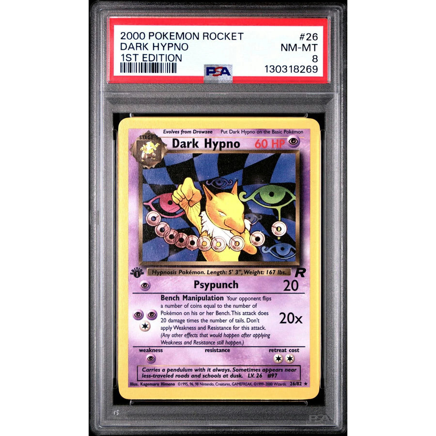 Pokemon Team Rocket 1st Edition Dark Hypno 26/82 | PSA 8