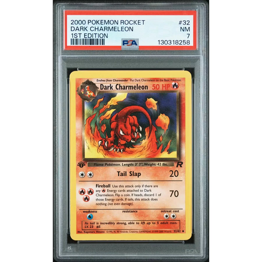 Pokemon Team Rocket 1st Edition Dark Charmeleon 32/82 | PSA 7