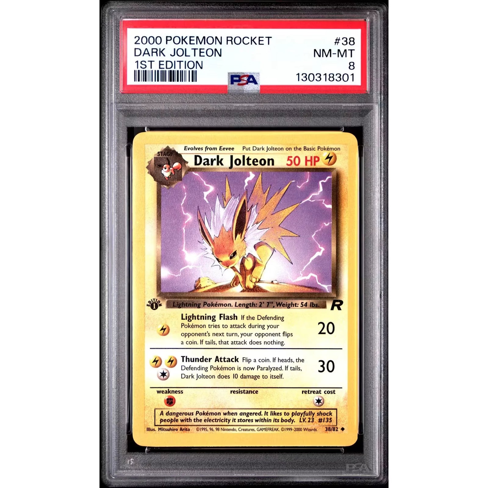 Dark Jolteon 38/82 PSA 8 | Pokemon Team Rocket 1st Edition