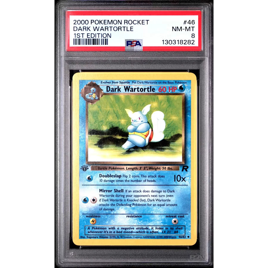 Pokemon Team Rocket 1st Edition Dark Wartortle 46/82 | PSA 8