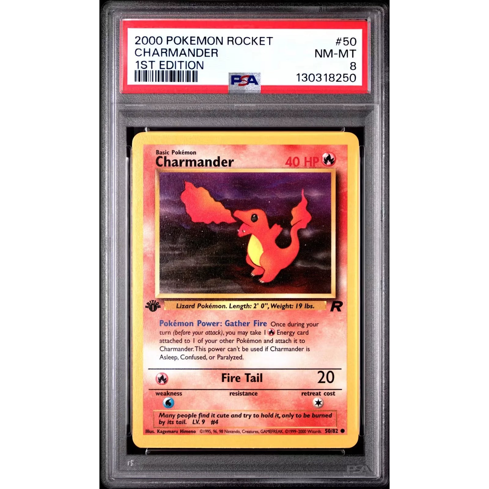 Pokemon Team Rocket 1st Edition Charmander 50/82 | PSA 8