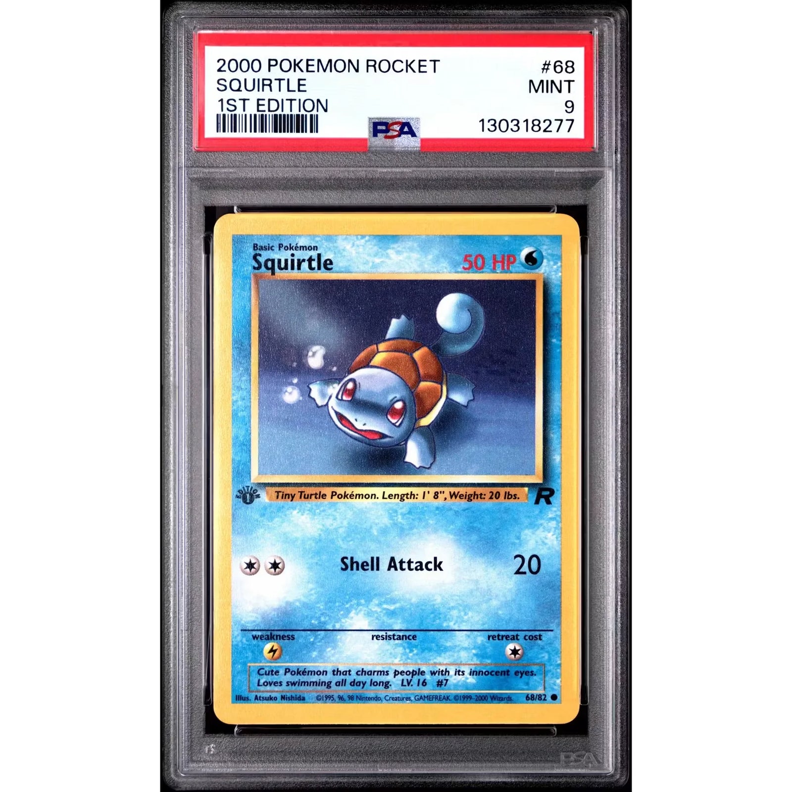 Pokemon Team Rocket 1st Edition Squirtle 68/82 | PSA 9
