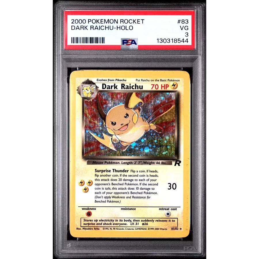 Dark Raichu 83/82 Pokemon Card | Team Rocket PSA 3
