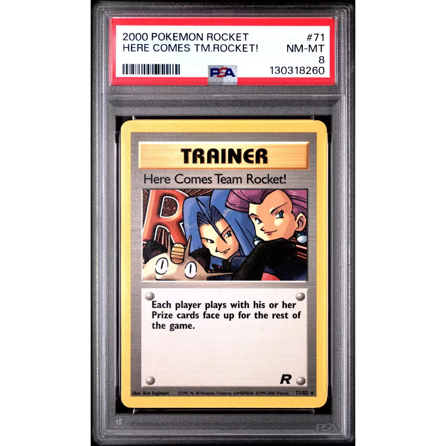 Pokemon Team Rocket Here Comes Team Rocket 71/82 | PSA 8