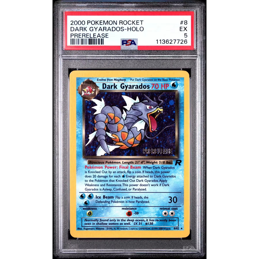 Dark Gyarados Pokemon Team Rocket Prerelease Card 8/82 | PSA 5