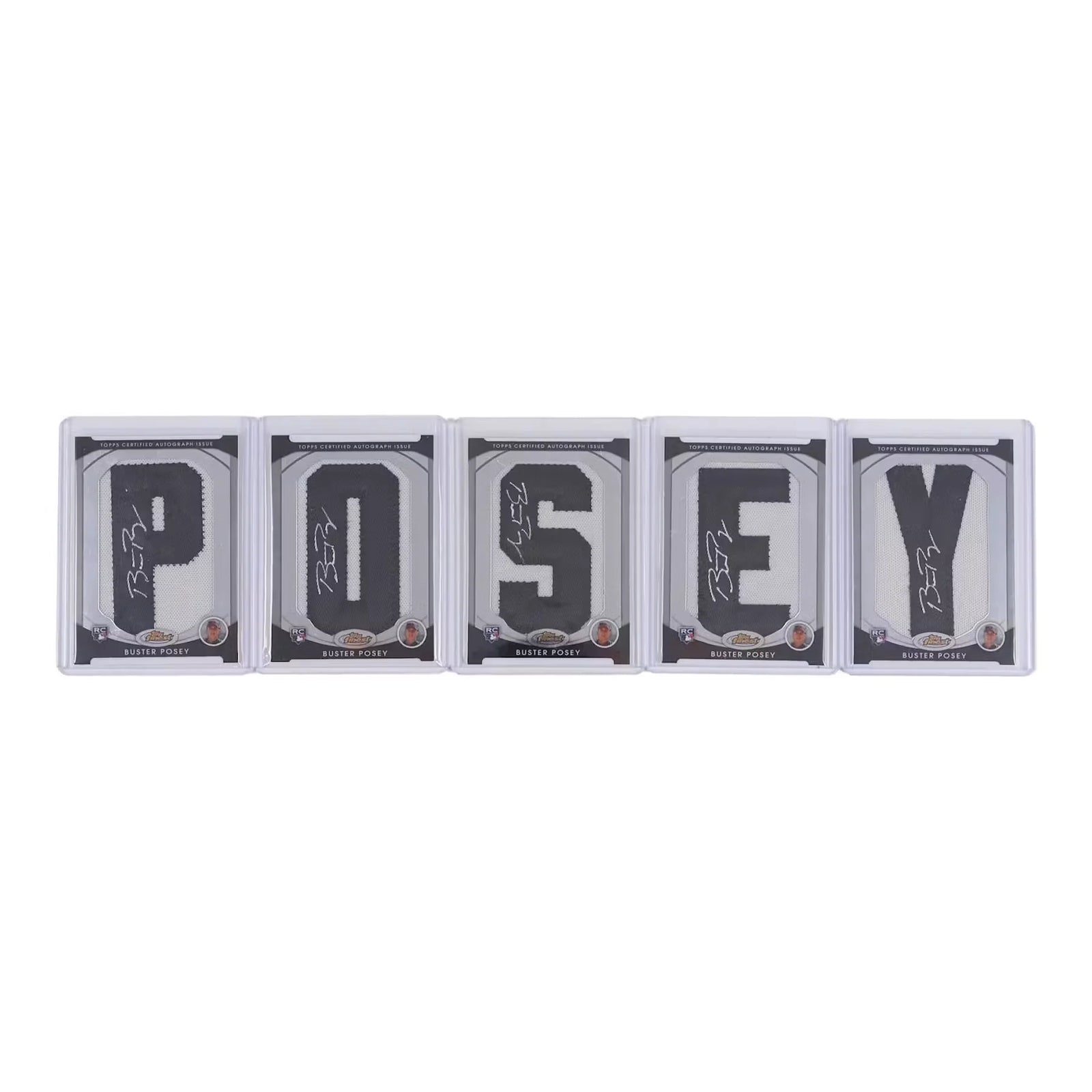 Buster Posey Signed 2010 Topps Finest Rookie Card | Letter Patch Auto/284