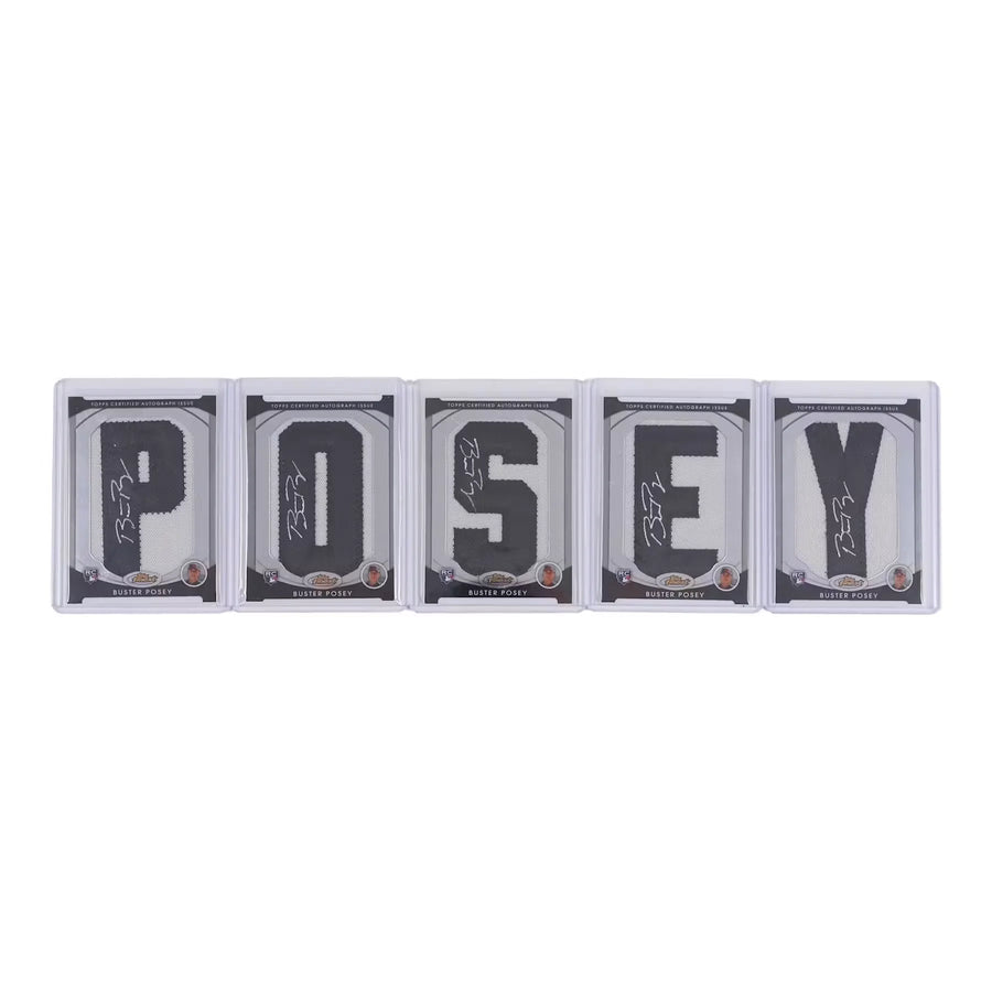 Buster Posey Signed 2010 Topps Finest Rookie Card | Letter Patch Auto/284