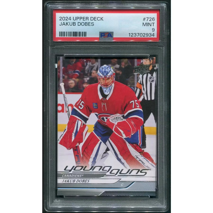 Jakub Dobes 2024-25 Upper Deck Young Guns Rookie | PSA 9 Mint #726