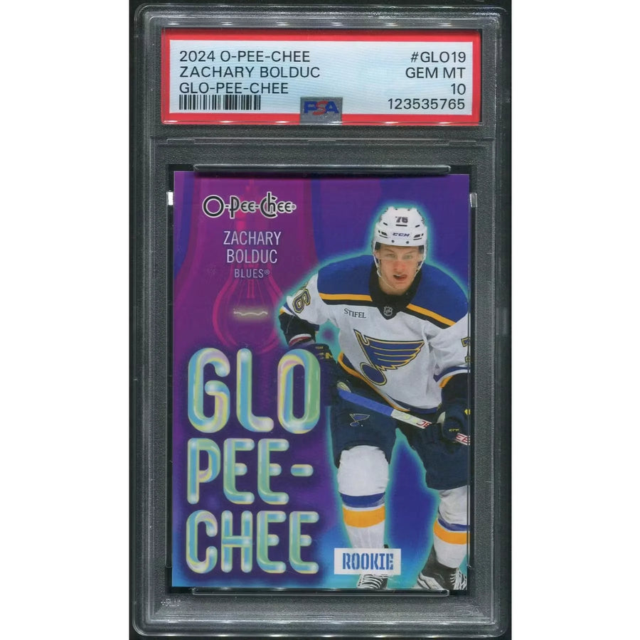 Zachary Bolduc 2024-25 O-Pee-Chee Glo-Pee-Chee Rookie Card | PSA 10 Gem Mint