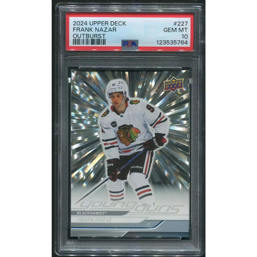 Frank Nazar 2024-25 Upper Deck Young Guns Rookie | PSA 10 Gem Mint #227