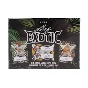 2022 Leaf Exotic Multisport Hobby Box | Autographed Cards (Ships Sealed Only)
