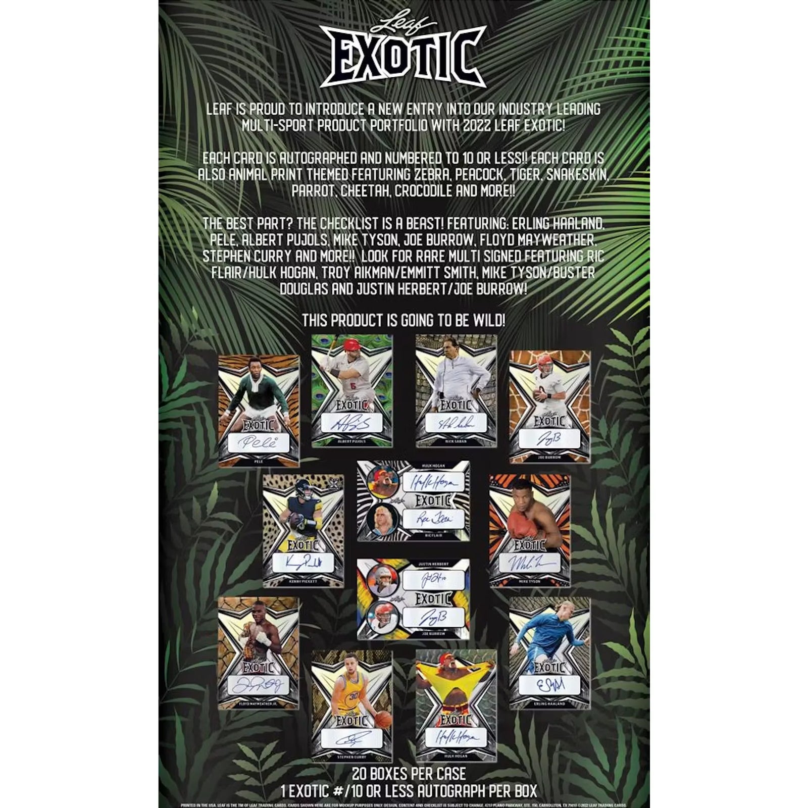 2022 Leaf Exotic Multisport Hobby Box | Autographed Cards (Ships Sealed Only)