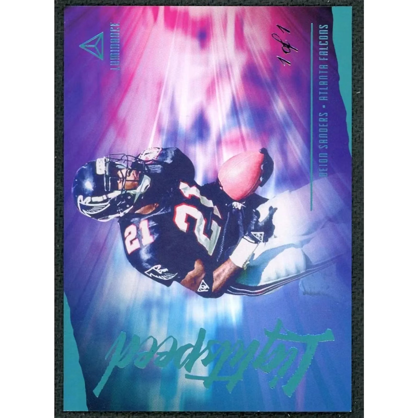 Deion Sanders 2020 Panini Luminance Lightspeed Card | 1/1