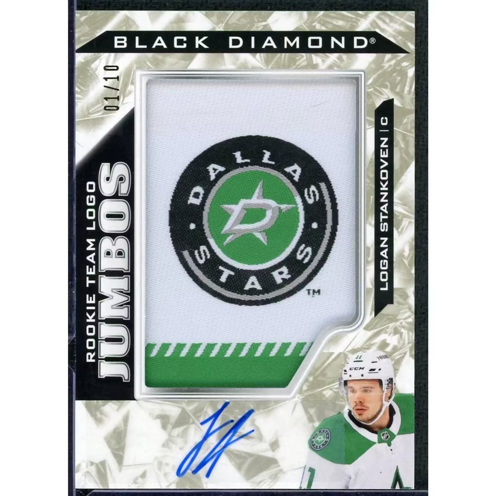 2024-25 UD Black Diamond Logan Stankoven Rookie Team Logo Jumbos Auto/10