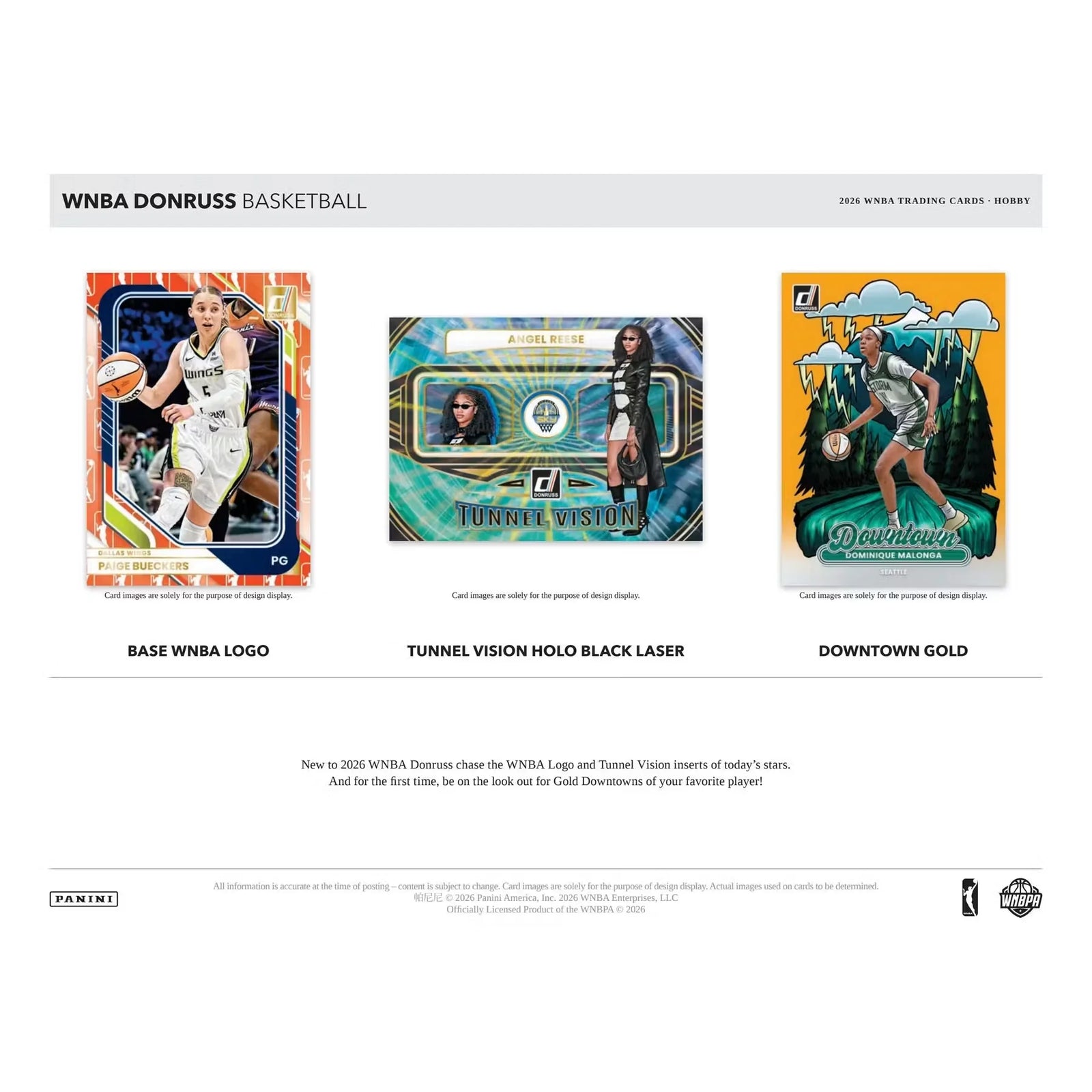 2026 Panini Donruss WNBA Basketball Hobby Box (Presell) (Ships Sealed Only) - D