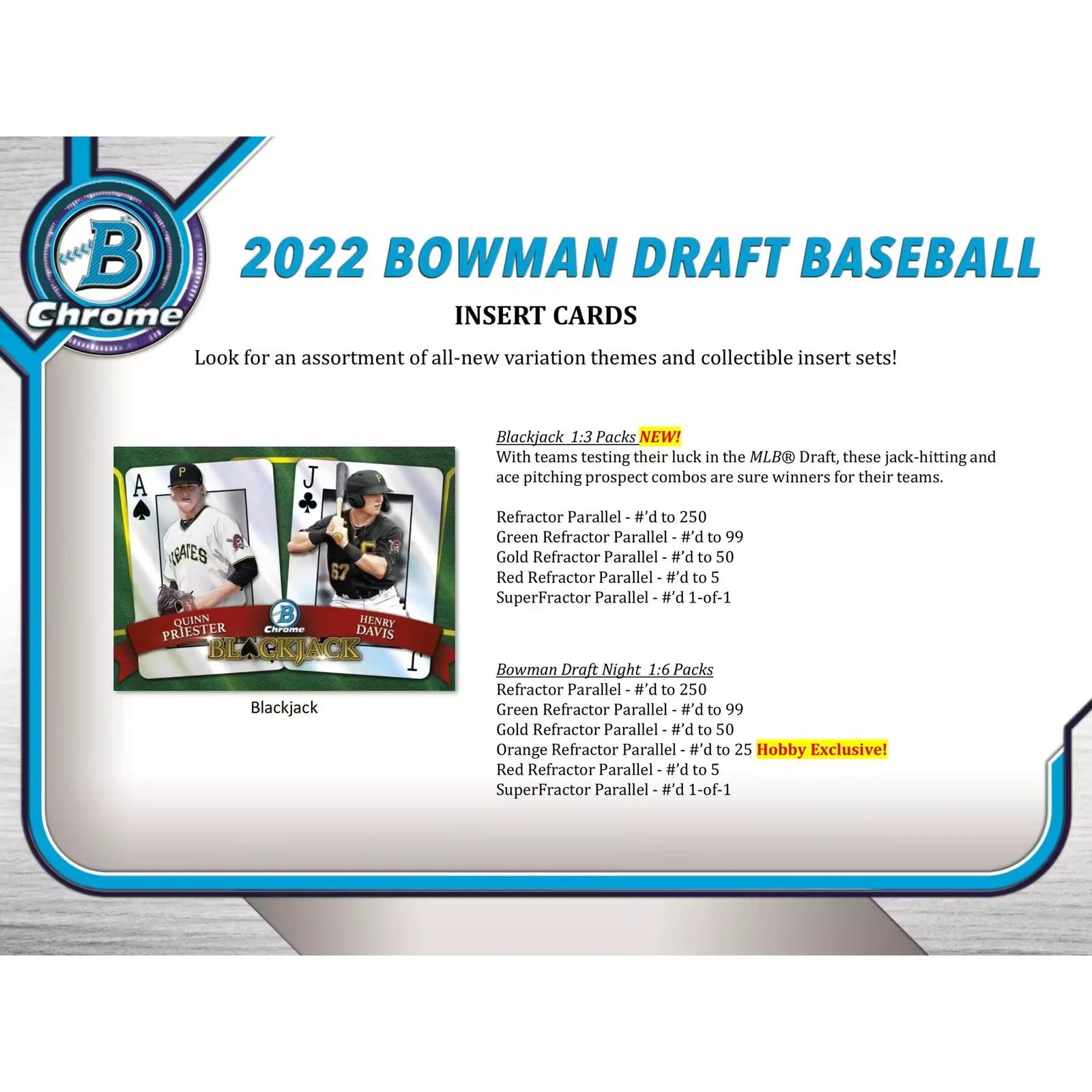 2022 Bowman Draft Baseball Hobby Jumbo 8 Box Case