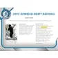 DRAFT - Just In 2022 Bowman Draft Baseball Hobby Lite Box
