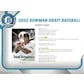 DRAFT - Just In 2022 Bowman Draft Baseball Hobby Lite Box