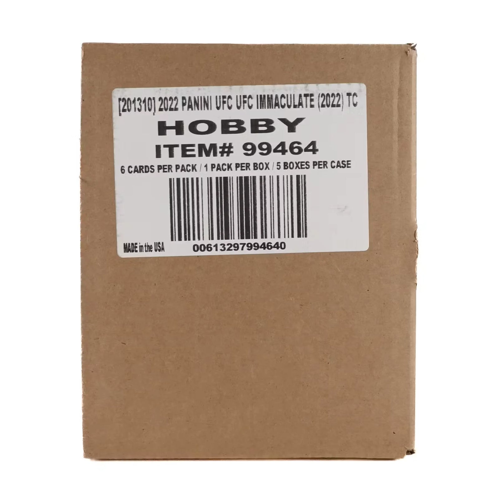 2022 Panini Immaculate UFC Hobby 5-Box Case | 15 Autographs (Ships Sealed Only) - D