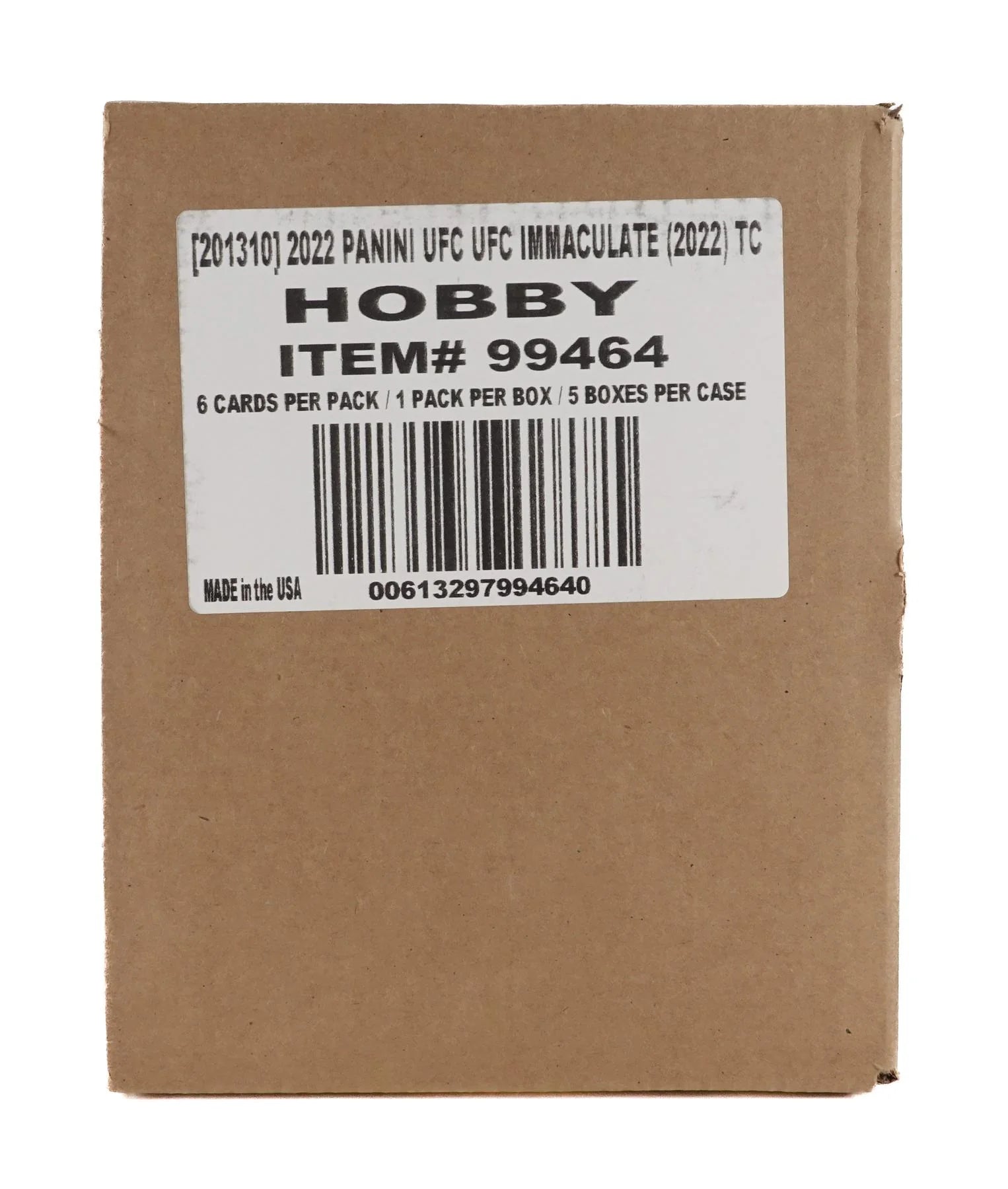 2022 Panini Immaculate UFC Hobby 5-Box Case | 15 Autographs (Ships Sealed Only) - D