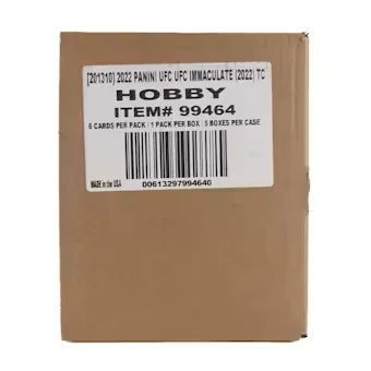 2022 Panini Immaculate UFC Hobby 5-Box Case | 15 Autographs (Ships Sealed Only) - D