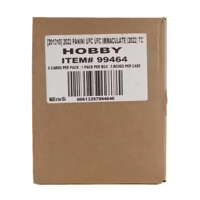 2022 Panini Immaculate UFC Hobby 5-Box Case | 15 Autographs (Ships Sealed Only) - D