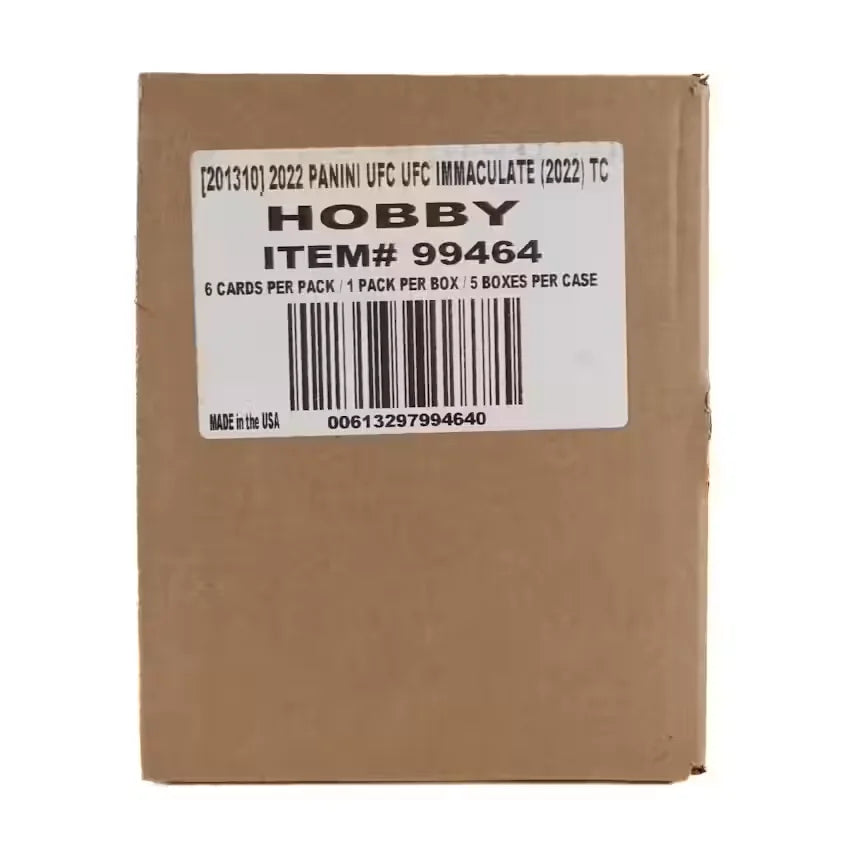 2022 Panini Immaculate UFC Hobby 5-Box Case | 15 Autographs (Ships Sealed Only) - D