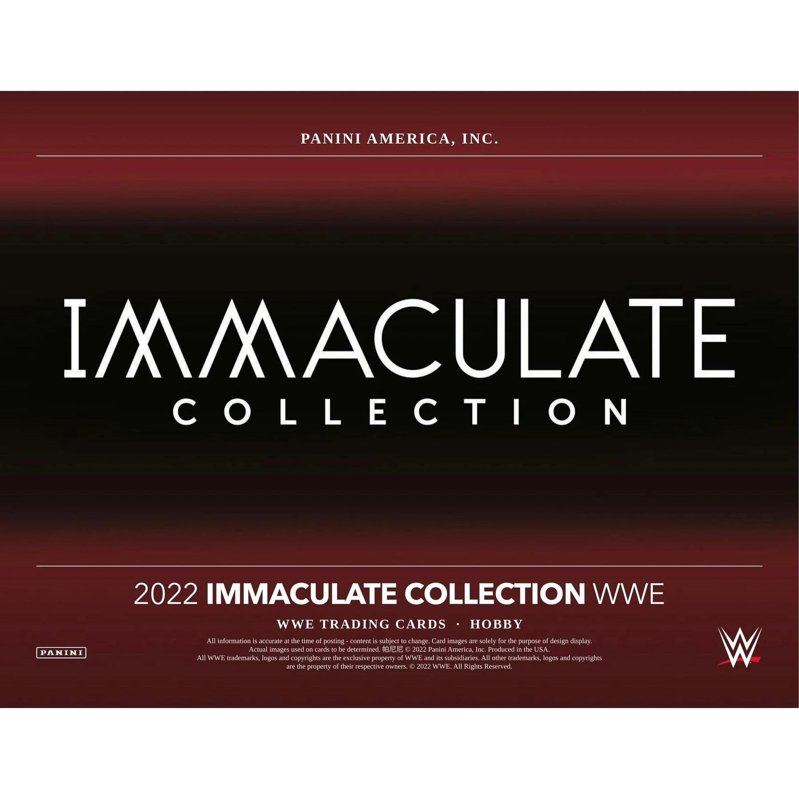 DRAFT - Just In 2022 Panini Immaculate WWE Wrestling Hobby Box